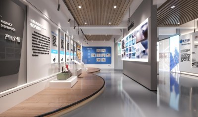 现代企业文化展厅3D模型下载